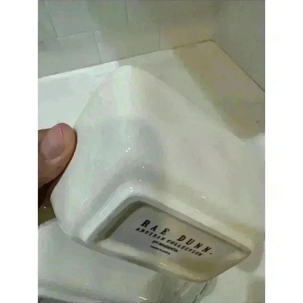 Rae Dunn SET GOALS TAKE ACTION Divided Serving Dish Artisan Magenta 8x5 - Picture 7 of 11